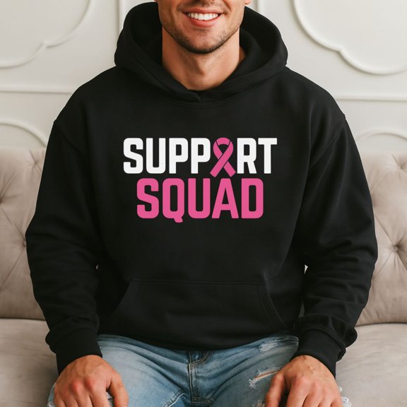 Support Squad Breast Cancer Awareness Inspirational Hoodie