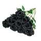 thumbnail image 1 of Ramo de Rosas Artificiales Naiovety 10 Piezas Seda Falsa Negro, 1 of 6