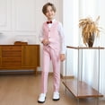 thumbnail image 6 of Boy's Formal Suit 6 Piece Set Slim Fit Kids Tuxedo Suits for Wedding Teen Toddler Boy Dress Suit Outfit Pink 2-3 Years, 6 of 7