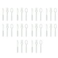 thumbnail image 1 of 100 tenedores, cucharas y cuchillos de plástico desechables: perfectos para eventos y fiestas Juego de cubiertos transparentes de 300 piezas de primera calidad, 1 of 5