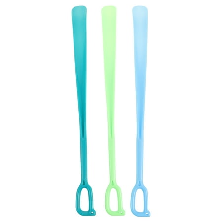 

10pcs Plastic Shoehorns Hanging Shoehorns Boots Shoes Helpers (Random Color)