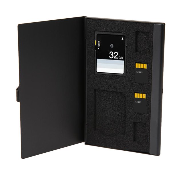 Monocapa Aluminio 2 SD+ 4TF Tarjetas Micro SD Pin StorageBox Case Holder Sywqhk Para estrenar