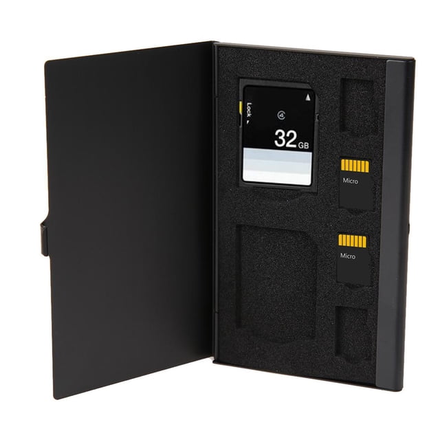 Monocapa Aluminio 2 SD+ 4TF Tarjetas Micro SD Pin StorageBox Case Holder Sywqhk Para estrenar