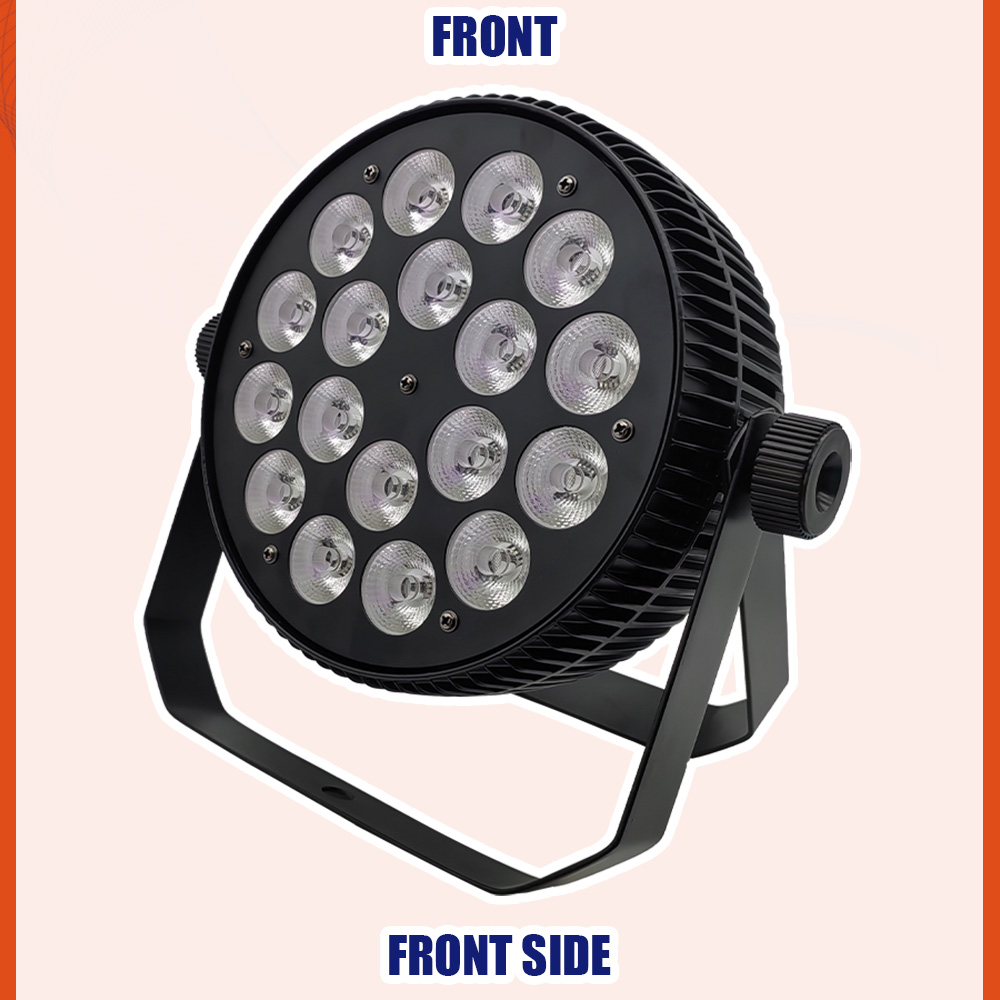 4Pcs Aluminum LED 18x12w Par Light, Par Light Flat Stage Light 4in1 Lighting Suitable For DJ Disco Family Birthday Party