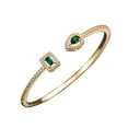 thumbnail image 2 of POINTERTECK Élégant bracelet Ouvert en zircon de Laiton simple, 2 of 5