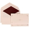 JAM Paper Wedding Invitation Set, Large, 5 1/2 x 7 3/4, Maroon Design Card with Burgundy Lined Envelope and Maroon Rose Border Set, 50/pack