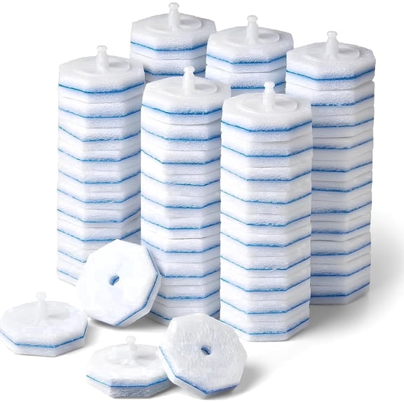 60pcs Disposable Toilet Brush Wand Refill Compatible with Clorox Brush, Disposable Toilet Cleaning Brush Heads Refills for Deep Cleaning