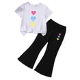 thumbnail image 4 of Gubotare Teen Summer Clothes Girls 2 Piece Set Summer Outfits Lounge Sets Ruched Short Sleeve Top Wide Leg Pants Set Clothing Set Size 6-7 (E,6-7 Years), 4 of 4