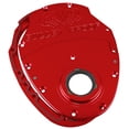 thumbnail image 1 of CVR Performance TC2350R 2 Piece Billet Aluminum Timing Cover for Small Block Chevrolet - Red, 1 of 1
