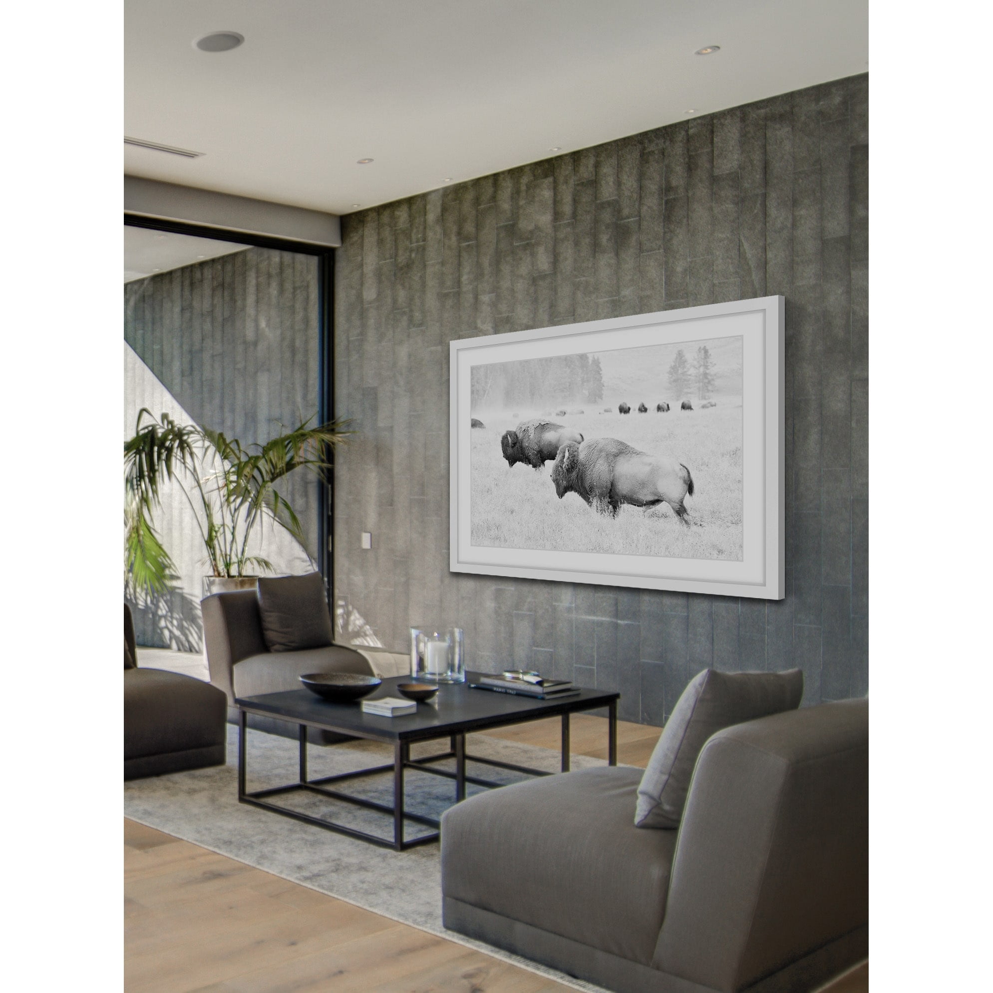 Marmont Hill "Buffalos Two" Framed Painting Print