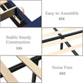 thumbnail image 6 of 4 EVER WINNER Queen Bed Frame with Headboard, Velvet Upholstered Platform Bed Frame Queen Size with Diamond Headboard & Footboard, Wooden Slats Support, No Box Spring Required, Easy Assembly, Blue, 6 of 9