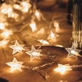thumbnail image 4 of Guirnalda de luces con forma de estrella, 20 pies, 40 luces LED parpadeantes, color blanco cálido, funciona con pilas, linda luz colgante de hadas con forma de estrella para dormitorio, habi, 4 of 5