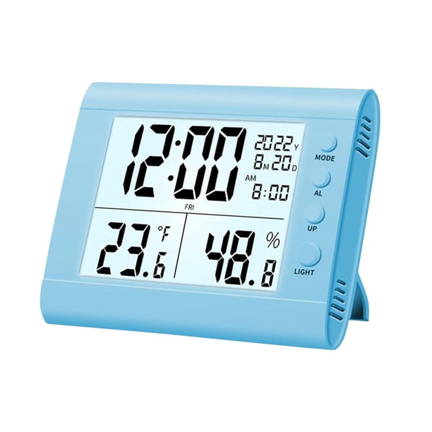 Oferta por tiempo limitado!Reloj despertador digital para dormitorio, reloj electrónico digital Pantalla LED Reloj electrónico Estéreo Pantalla digital Reloj despertador 12/24 horas Cuenta atrás de c