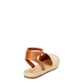 Time and Tru Women's Ankle Strap Espadrille Flats, Wide Width Available