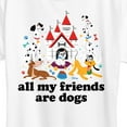 thumbnail image 3 of Disney Classics - Cats & Dogs - All My Friends Are Dogs - Women's Short Sleeve Graphic T-Shirt, 3 of 5
