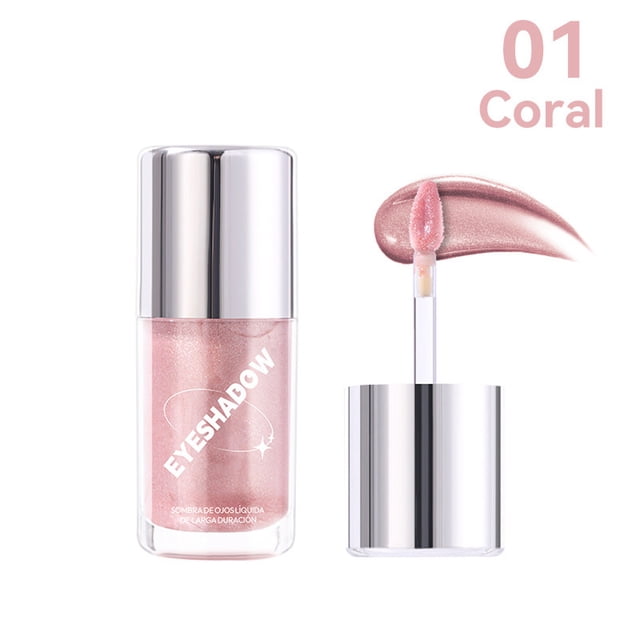 Sombra de ojos líquida - 6 tonos pigmentados de larga duración, fácil de aplicar, para looks brillantes, 7 ml