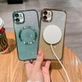 thumbnail image 6 of Compatible with iPhone 11 Magnetic Gardient Glitter Case, Plating Bling Cute Case with MagSafe for Women Girls Full Camera Protector Back Cover for iPhone 11 6.1'' Gold, 6 of 11