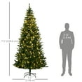 thumbnail image 3 of HOMCOM 7.5FT Prelit Artificial Christmas Tree w/ Warm White Light, 3 of 10