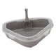 thumbnail image 5 of Bandeja de arena para gatos, caja de arena para gatos, bandeja de entrenamiento para gatos de esquina, bandeja de arena, Gris, 5 of 9