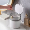 thumbnail image 4 of Visland 1 Set Desktop Dustbin with Rubbish Bag Large Opening Push Type Plastic Hidden Disposal Pouch Design Creative Mini Waste Bin for Hotel, 4 of 7