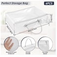 thumbnail image 7 of 6 Pack Clothes Storage Bag,Clear Sheet Storage Bags with Zipper,Plastic Sweater Storage Bins for Clothing, Vinyl Foldable Clothes Containers Organizers for Closet,Blankets,Bedding(White), 7 of 7