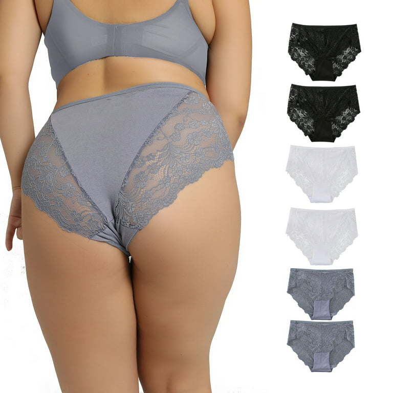 Women's Lace Seamless Comfort Panty Plus Size Sexy Stretch High