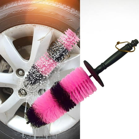 

Two-Color Longer Rim Wheel Tire Brush Thickened Steel Wire Brush Indeformable Bristles Wheel Brush
