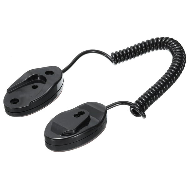 Candado de Cable de Seguridad Retráctil Uxcell, Correa de Cable de Control Remoto F2, para TV, DVD, Taza, Teléfono 1 Set Negro 47.24