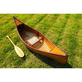 Boat Model Wood Canoe Kit Ornament Fishing Models for Adults Child Man 
