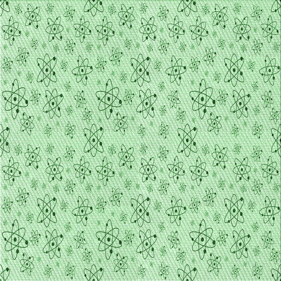 Ahgly Company Machine Washable Indoor Square Transitional Mint Green Area Rugs, 7' Square