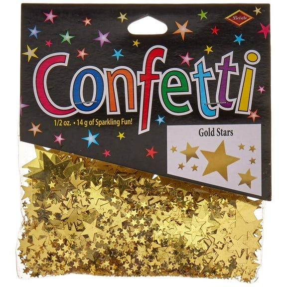 Beistle Gold Stars Confetti, 1/2-Ounce