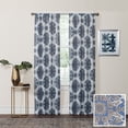 thumbnail image 2 of Eclipse Olivia Room Darkening Thermaweave, Rod Pocket Window Curtain Panel, 1 Panel, 37 in x 95 in, Navy, 2 of 5