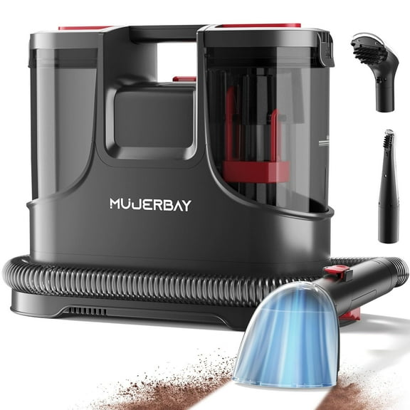 Upholstery Carpet Cleaner, Aeitto® 15Kpa Powerful Suction Portable Spot and Stain Cleaner for Stairs/Furniture/Rug, Red