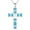 03-March Aquamarine, variant on 925 Sterling Silver Birthstone Cross Necklace for Men 5A Cubic Zirconia Baguette Birthstone Necklace for Women September Birthday Gifts