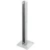 CRL PSB4CS Metallic Silver AWS Steel Stanchion for 135 Degree Round Center Posts
