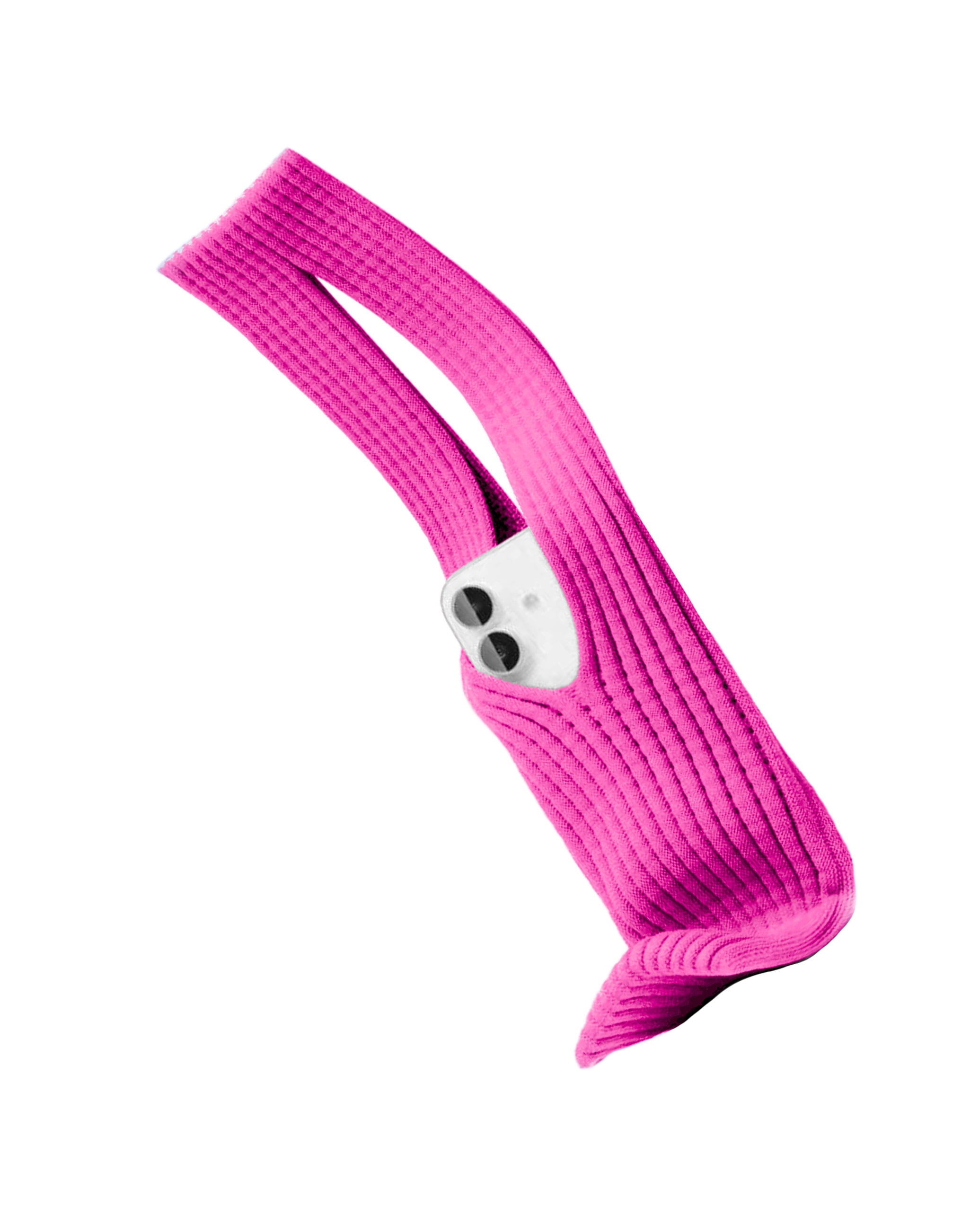 Short Minimalist Knit Phone Sleeve - Pink