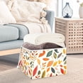 thumbnail image 3 of Yayeee Collapsible Cube Storage Bin with Lid Fabric Closet Decorative Basket with Handles, Colorful Leaves, 3 of 7