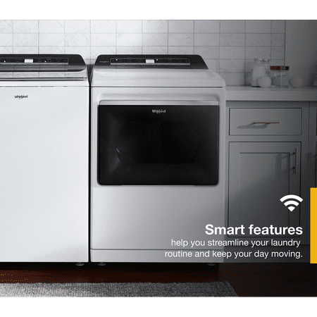 Whirlpool - 7.4 Cu. Ft. Smart Electric Dryer with Steam and Advanced Moisture Sensing - White