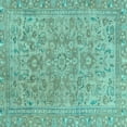thumbnail image 1 of Ahgly Company Indoor Square Abstract Light Blue Modern Area Rugs, 8' Square, 1 of 4