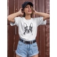 thumbnail image 2 of Fawn Boston Terrier T-Shirt Women -Image by Shutterstock, Female 5X-Large, 2 of 4