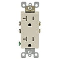 thumbnail image 2 of Leviton 136-T5825-00T Duplex Receptacle 2 -Pole 20 a 125 V Side Wiring NEMA: 5-20R Light Almond, 2 of 2