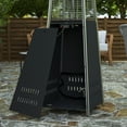 thumbnail image 4 of Merrick Lane Stainless Steel Pyramid Shape Portable Outdoor Patio Heater - 7.5 Feet Tall in Slate Gray, 4 of 11