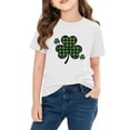 thumbnail image 4 of Blusas y camisas de manga corta con cuello redondo para niños y niñas, camisetas gráficas de manga corta, blusas con estampados bonitos para la temporada escolar., 4 of 9