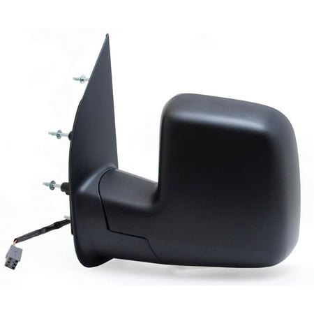 Econoline Van Power Mirror 61198F - Fit System Driver Side Mirror for 10-14 Ford Econoline, Sail Type, textured black, w/ blind spot, foldaway, Power ()
