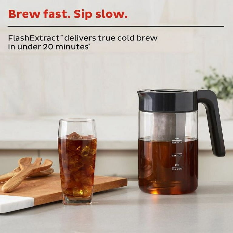 Flip Brew by Zing Anything, Instant Iced Tea Maker, Cold Brew Coffee Maker,  Two-in-One Cold Brew Coffee or Tea Maker, Multi-Purpose Pitcher