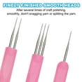 thumbnail image 4 of Uxcell 0.5mm Crochet Hook Ergonomic Crochet Hook for Knitter Pink, 4 of 4