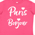 thumbnail image 4 of Inktastic Paris Bonjour with Hearts in White Text Boys or Girls Toddler T-Shirt, 4 of 5