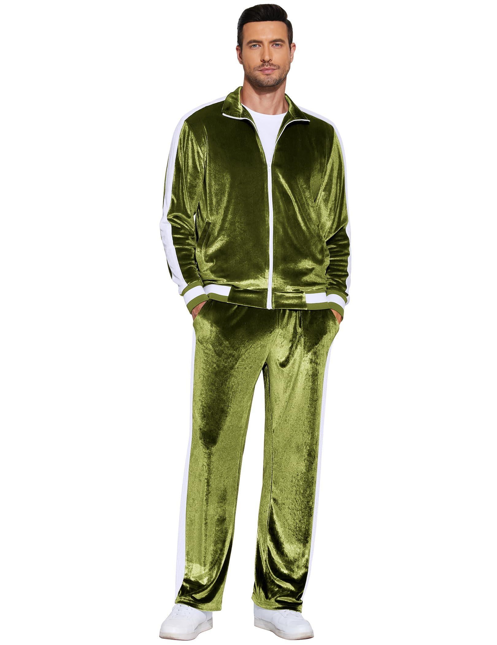 ミュージシャン FANTASTICS FAN FAN HOP TRACK SUIT COOFANDY Mens Tracksuit 2 Piece Set Velour Sweatsuit Jogging Suits