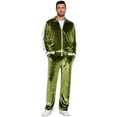 thumbnail image 5 of COOFANDY Mens Tracksuit 2 Piece Set Velour Velvet Sweatsuit Jogging Suits Full Zip Jacket Pants Outfits, 5 of 6