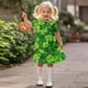 thumbnail image 4 of Niñas Vestido de Día de San Patricio Manga Corta Cuello Redondo Casual para 3-12 Años Niños Verano, 4 of 9